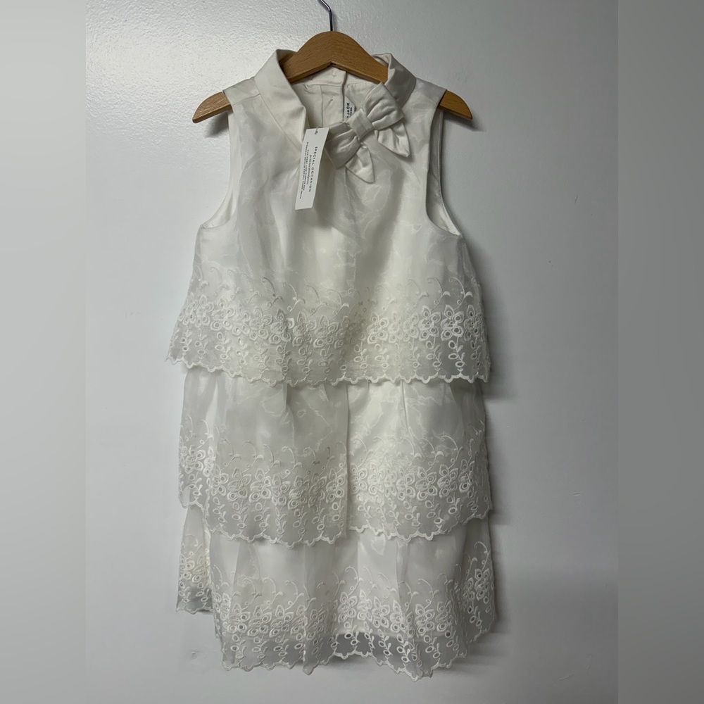 NWT! Janie and Jack Tiered Embroidered Organza Special Occasion Dress size 8
